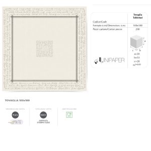 TOVAGLIA APPETIT GRIGIO (Mt.1x1) x 200 Pz. ART.TB109G [LUNIPAPER140]
