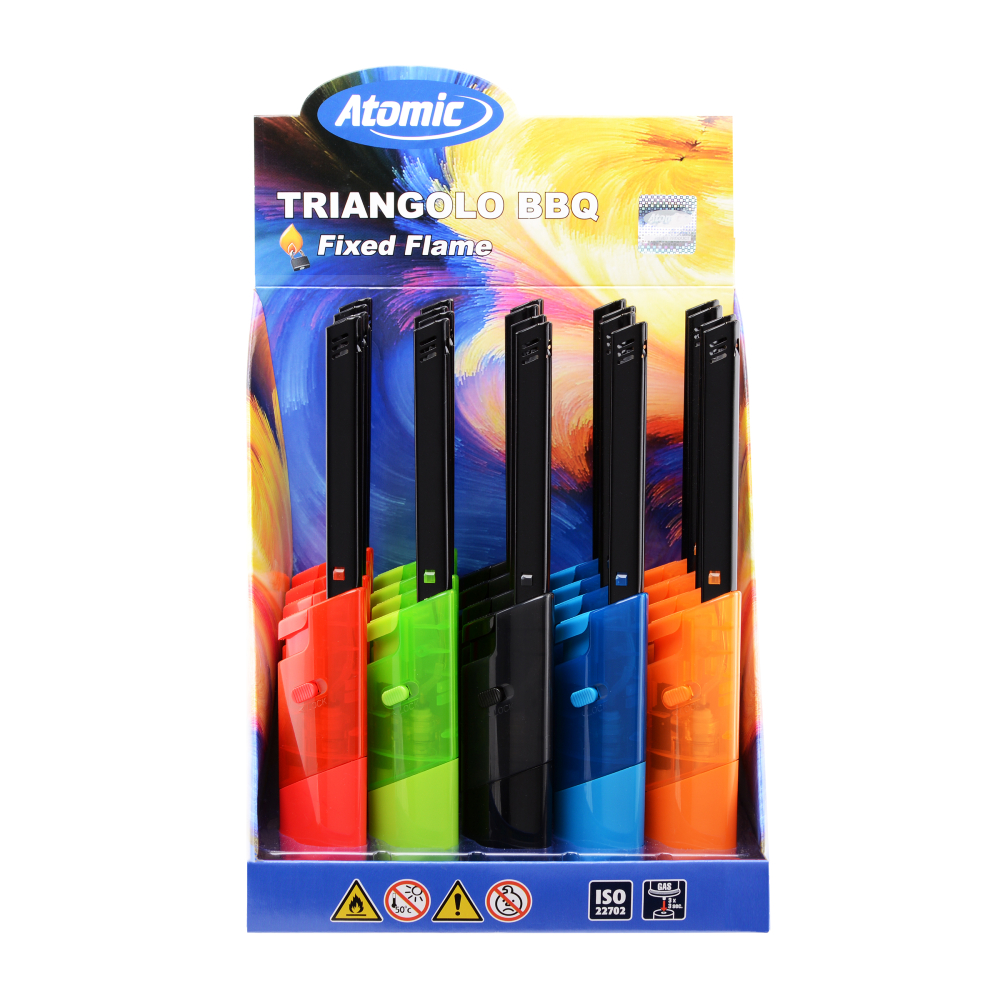 ACCENDIGAS TRIANGOLO TRASP.BBQ x 20 Pz.ATOMIC 4012701 [TROBER476]