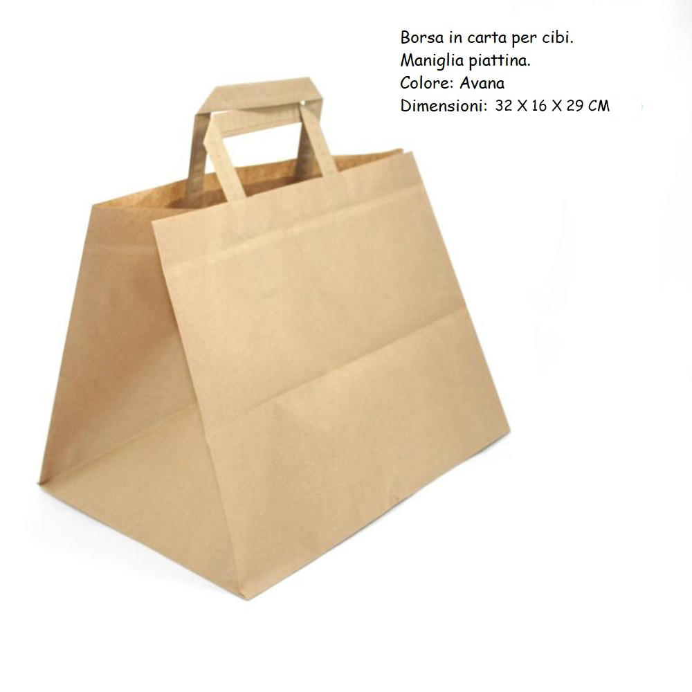 SHOPPER CARTA AVANA x 50 Pz. ART.PSB23 [USOBIO200]