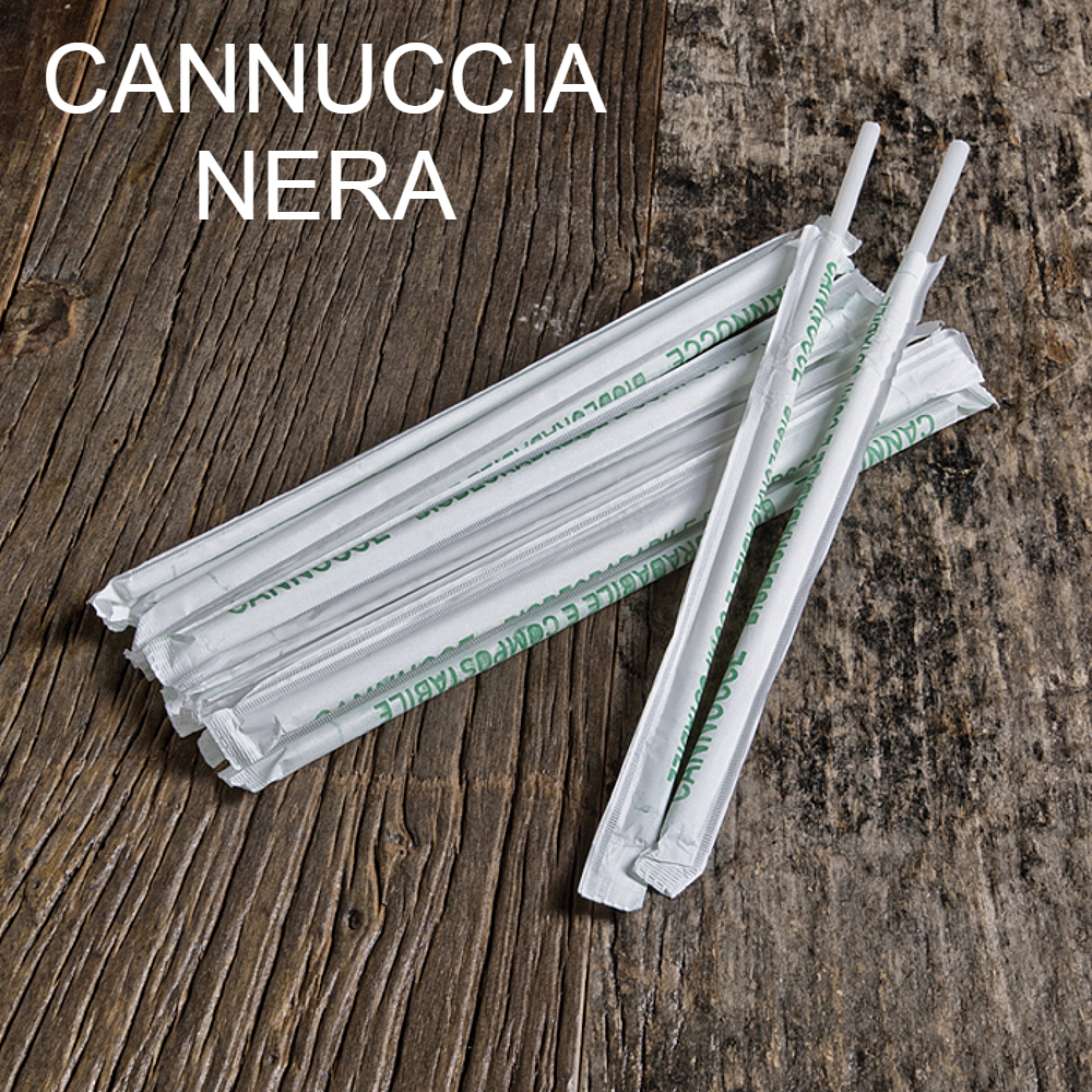 CANNUCCIA IMBUSTATA BIO NERA H.21 PZ.200 (DIAM.6mm) [USOBIO250]
