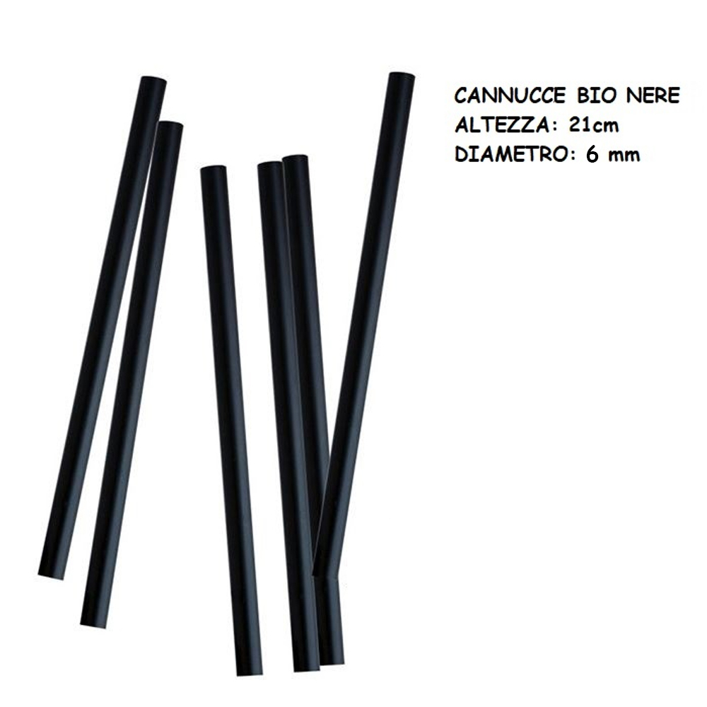 CANNUCCIA BIO NERA H.21 PZ.500 (DIAM.6mm) COD.CBIO-500B [USOBIO251]