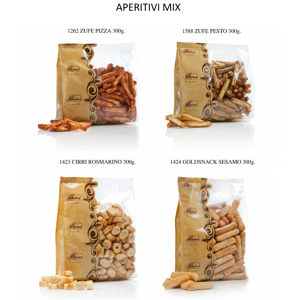 CARTONE MIX APERITIVO x 8 Pz.kG.2,4 VALLEDORO [VALLEDORO140]