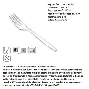 MINI FORCHETTA TRASP.9,5cm x 50 Pz. ART.F0013 [LEONE295]