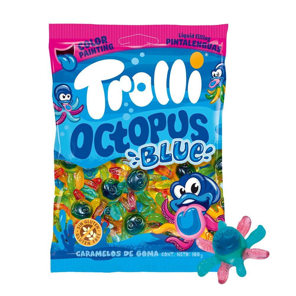 POLIPO BLU BUSTA Gr.100 x 16 Pz.TROLLI [CADO530]