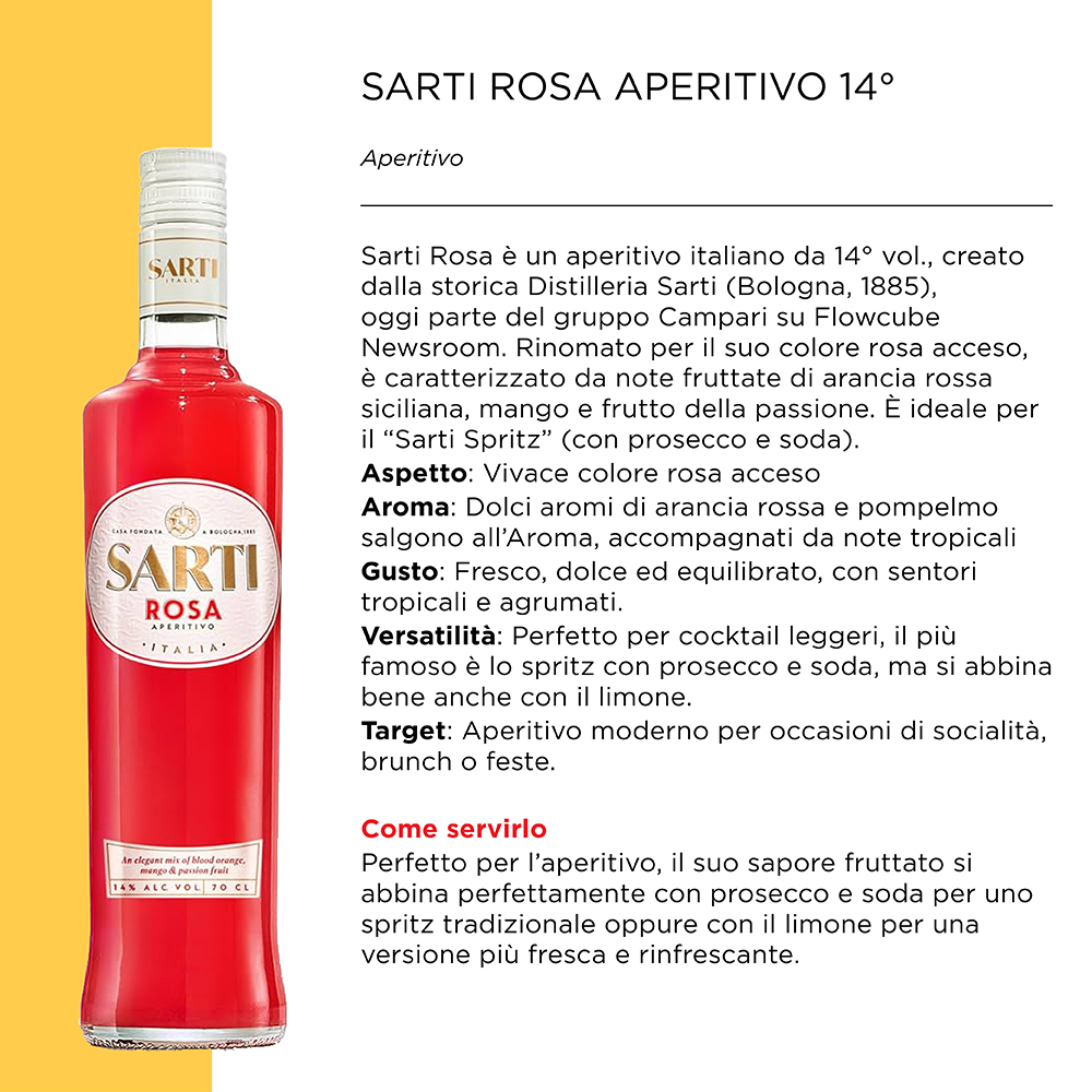 SARTI ROSA APERITIVO V.14% x cl.70 [CAMPARI120]
