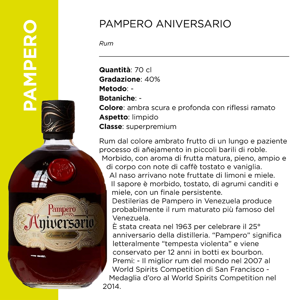 PAMPERO ANIVERSARIO 40? x Cl.70 [MONTENEGRO155]