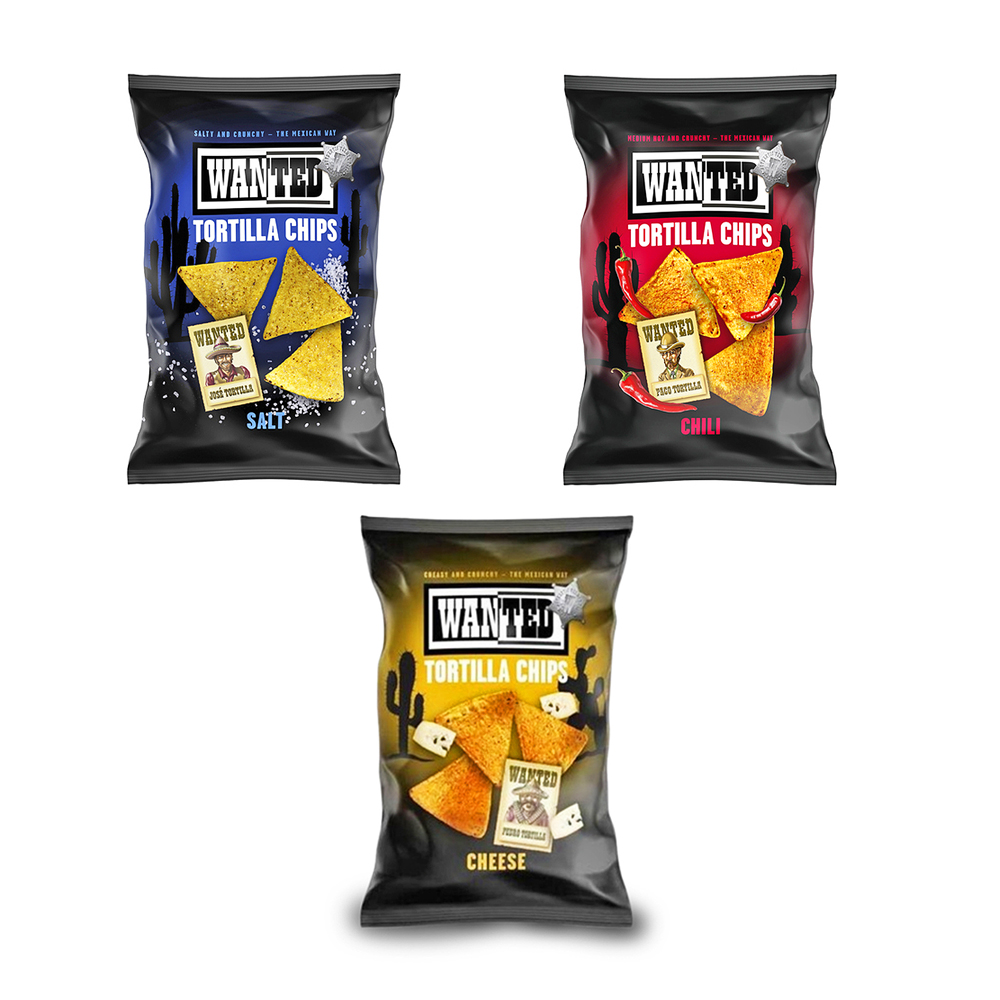 WANTED TORTILLA CARTONE ASSORTITO Gr.200 x 10 PZ. [DULCIS395]