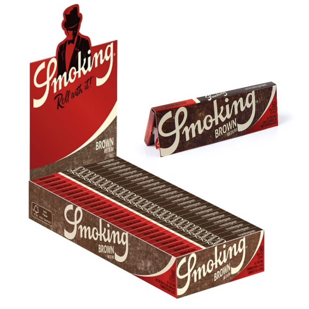 SMOKING BROWN MEDIUM CARTINA x 25 Pz.(COMPRESA ACCISA €4,50) [SMOKING505]