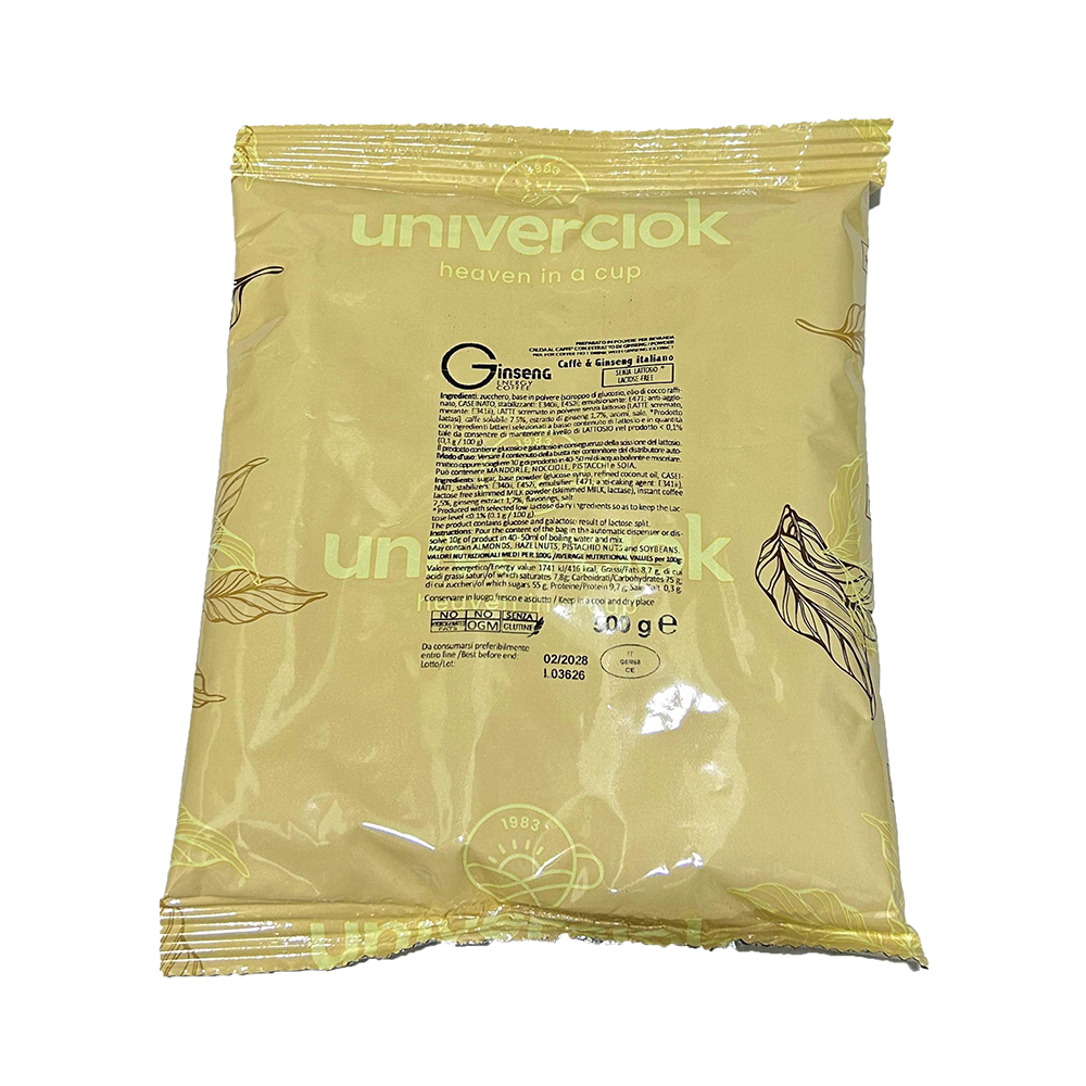 GINSENG ITALIANO SENZA LATTOSIO/GLUTINE x Gr.500 SOLUBILE UNIVERC. [UNIVERCIOK112]